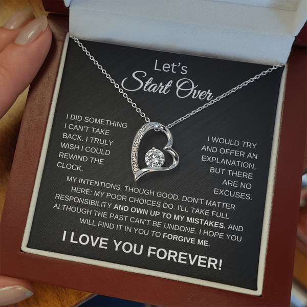 Let's Start Over | Forgive Me | Forever Love Necklace-BC
