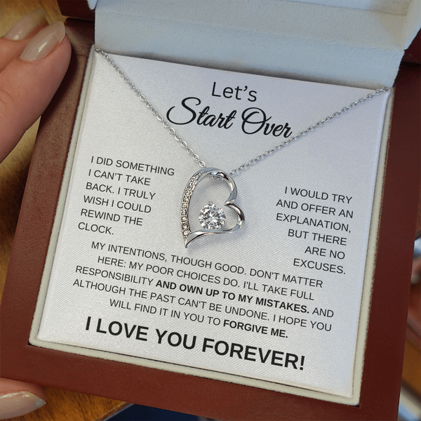Let's Start Over | Forgive Me | Forever Love Necklace-WC