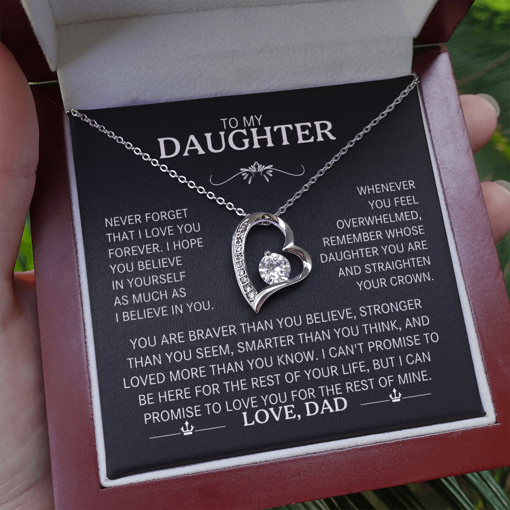 To My Daughter |  The "Straighten Your Crown | Forever Love Necklace