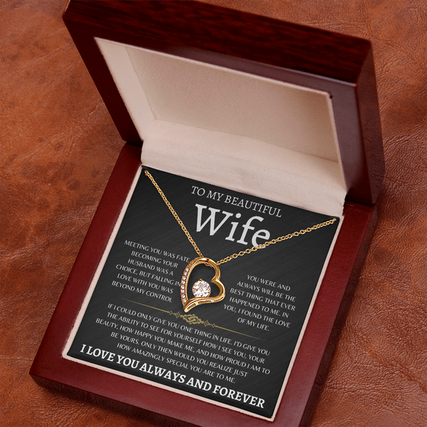 To My Beautiful Wife  | Forever Love Necklace