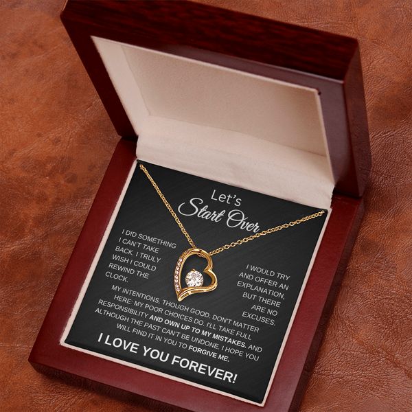 Let's Start Over | Forgive Me | Forever Love Necklace-BC