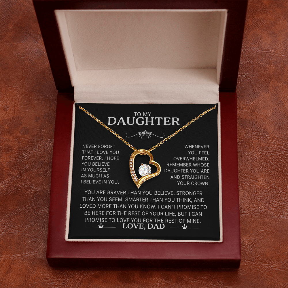 To My Daughter |  The "Straighten Your Crown | Forever Love Necklace