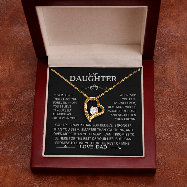 To My Daughter |  The "Straighten Your Crown | Forever Love Necklace