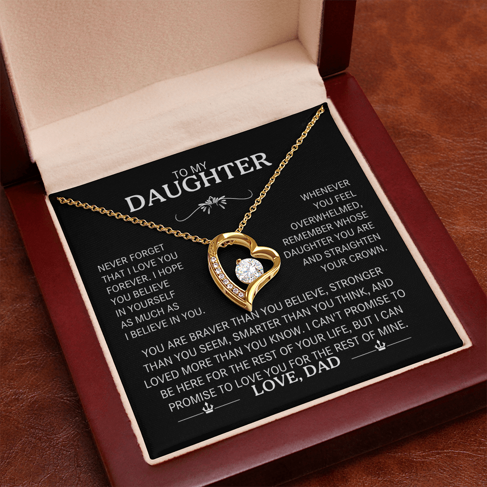 To My Daughter |  The "Straighten Your Crown | Forever Love Necklace