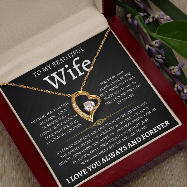 To My Beautiful Wife  | Forever Love Necklace