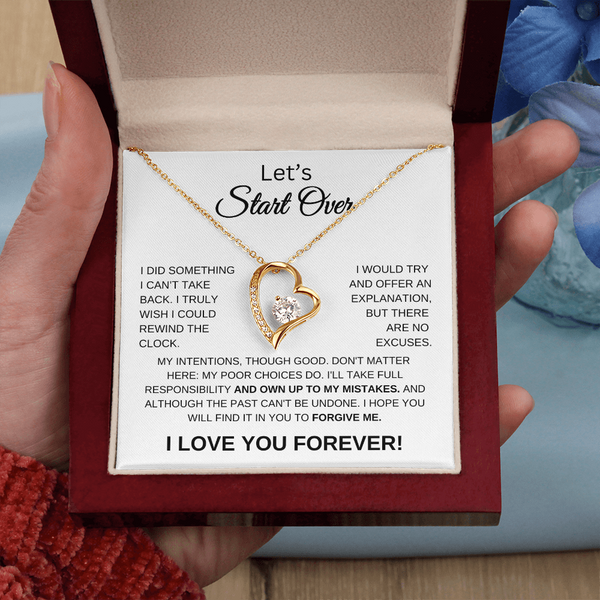 Let's Start Over | Forgive Me | Forever Love Necklace-WC
