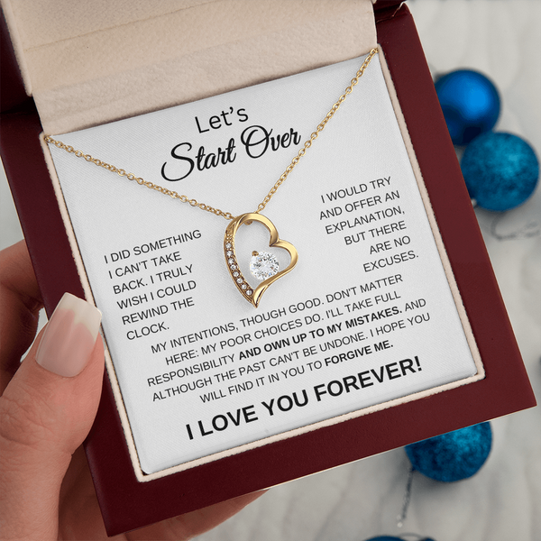 Let's Start Over | Forgive Me | Forever Love Necklace-WC