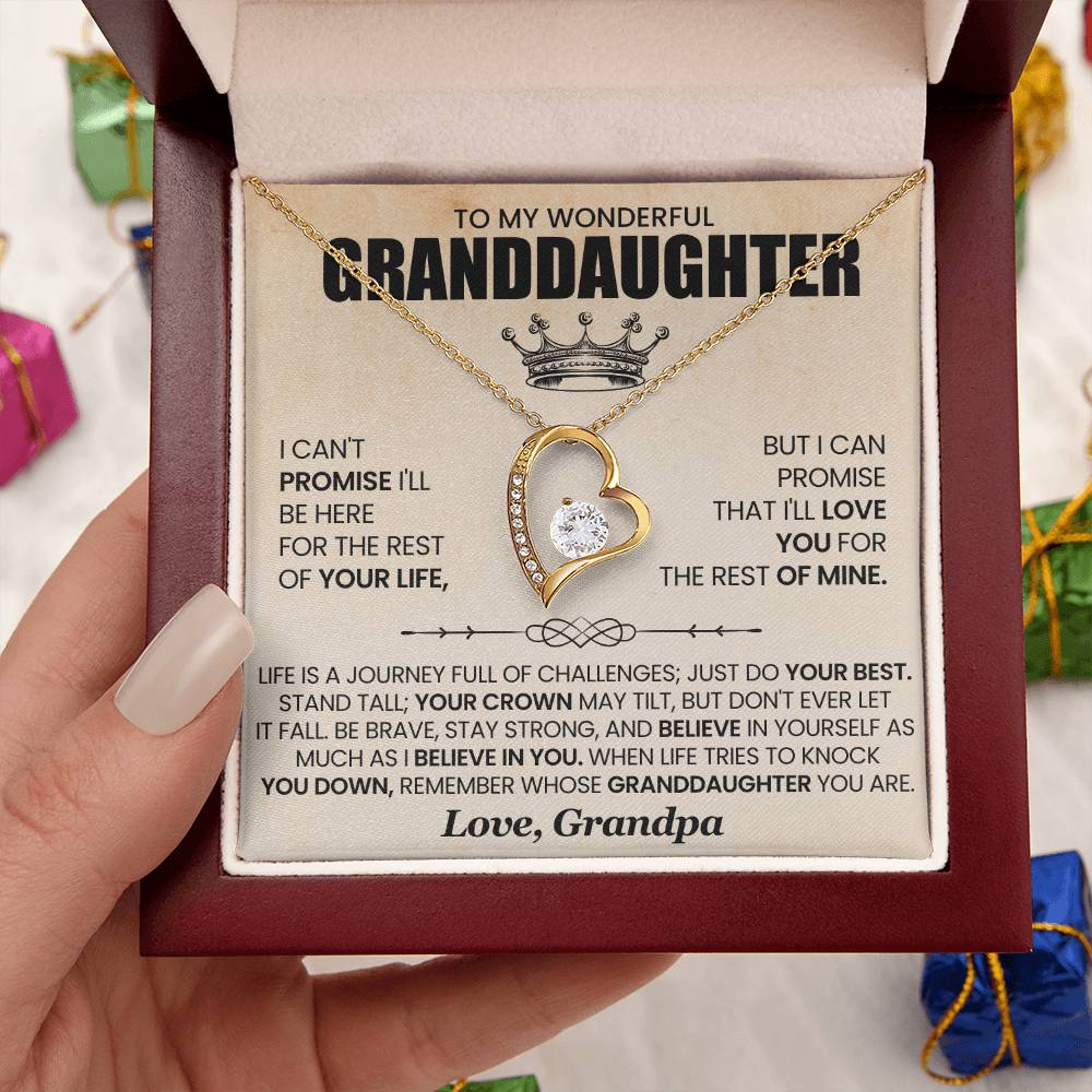 To My Wonderful Grandaughter |