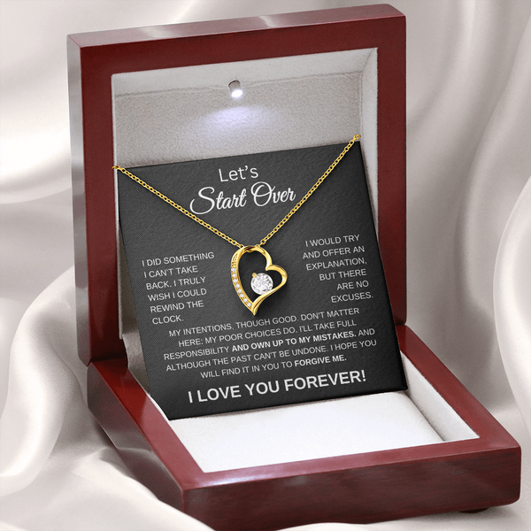 Let's Start Over | Forgive Me | Forever Love Necklace-BC