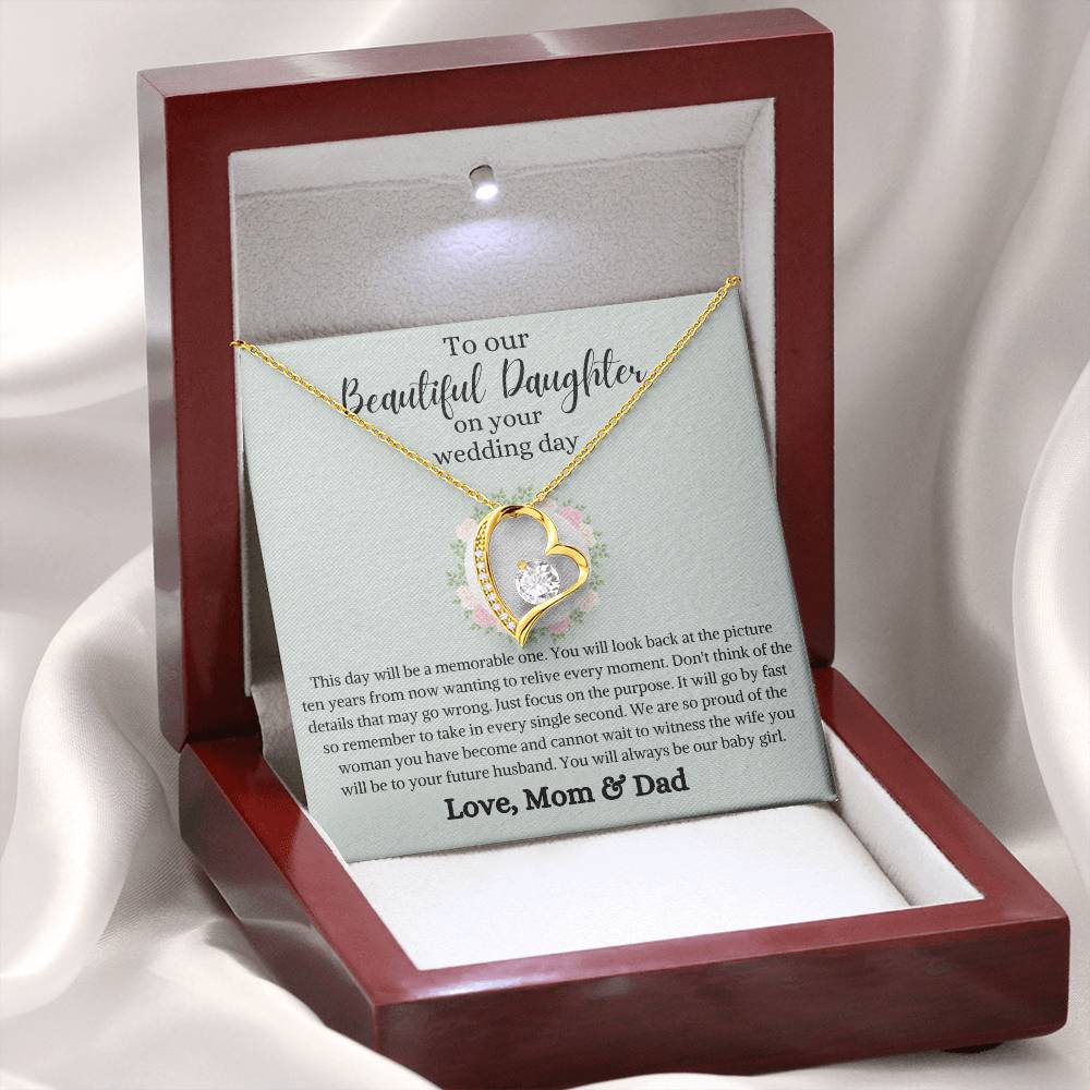 To My Daughter On Your Wedding Day | Forever Love Necklace