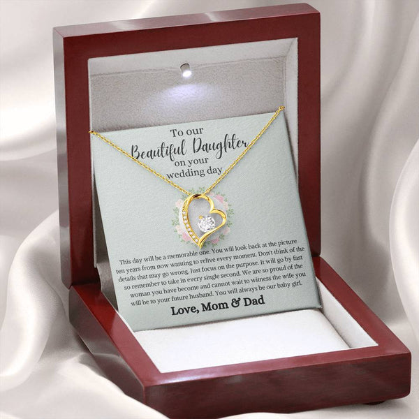 To My Daughter On Your Wedding Day | Forever Love Necklace