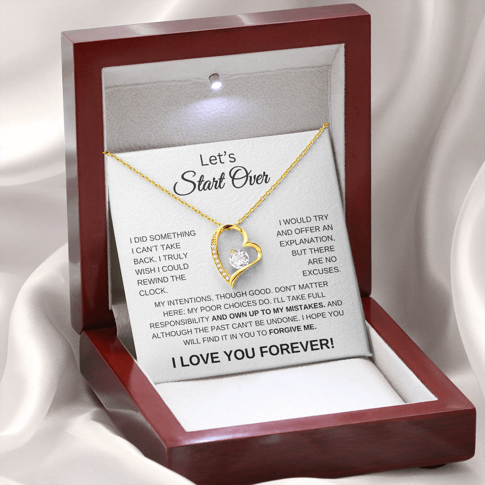 Let's Start Over | Forgive Me | Forever Love Necklace-WC