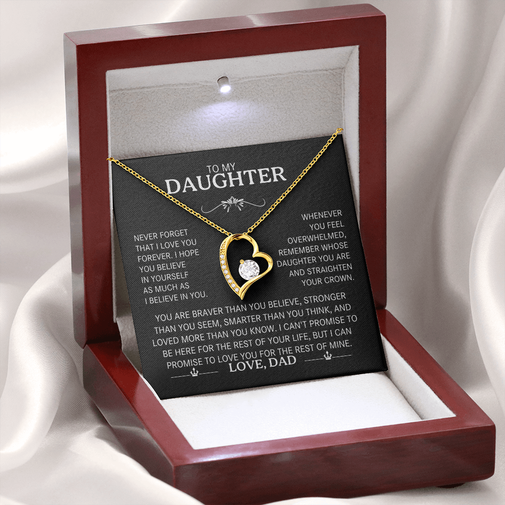 To My Daughter |  The "Straighten Your Crown | Forever Love Necklace