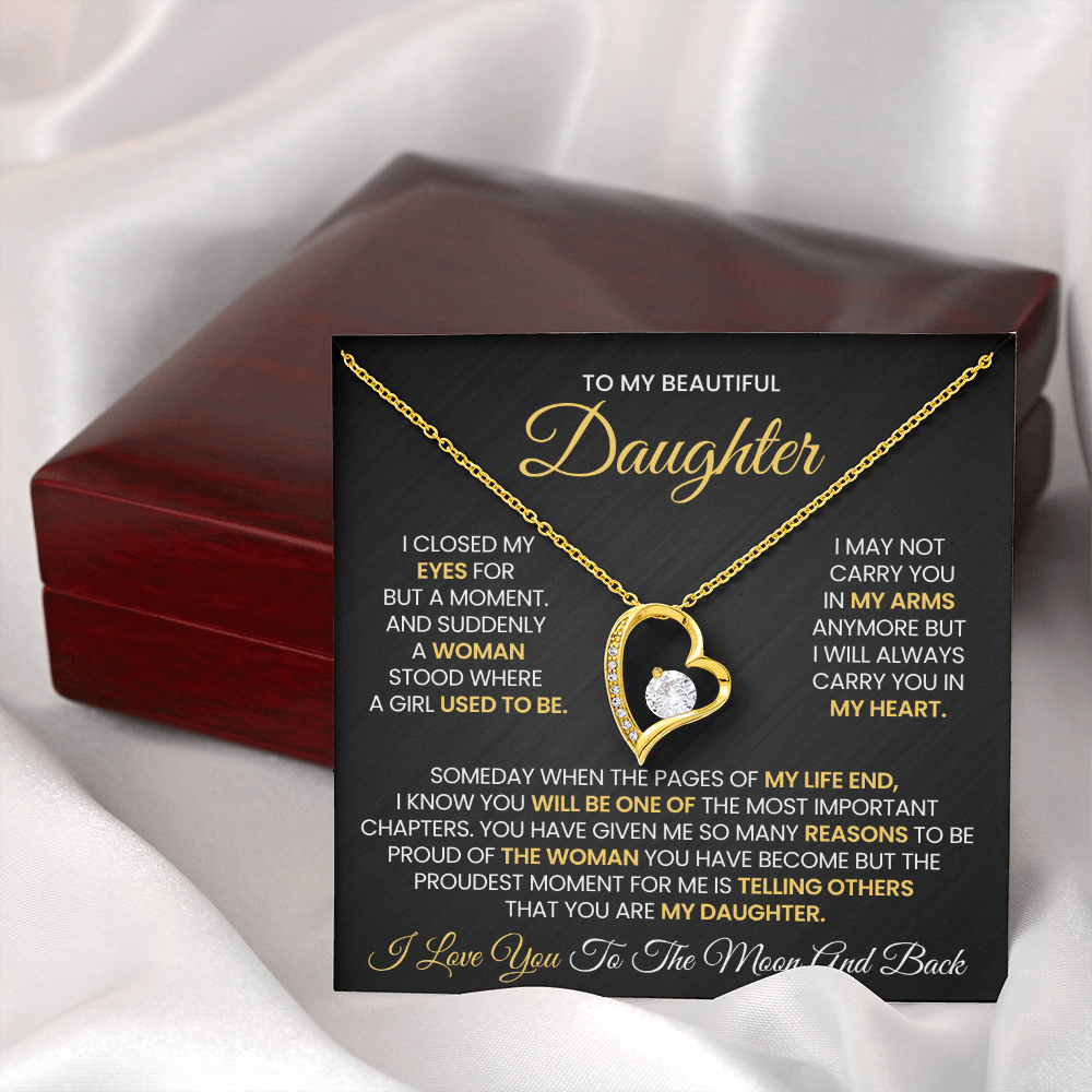 The "Moon & Back" Heart Necklace | Daughter Edition