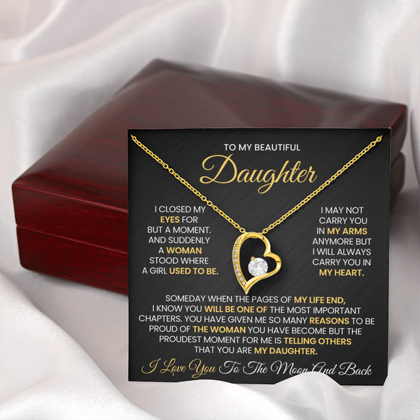 The "Moon & Back" Heart Necklace | Daughter Edition