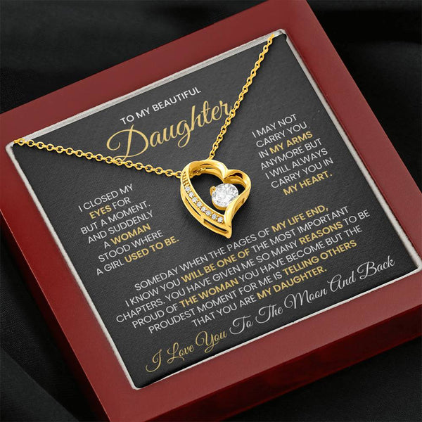 The "Moon & Back" Heart Necklace | Daughter Edition