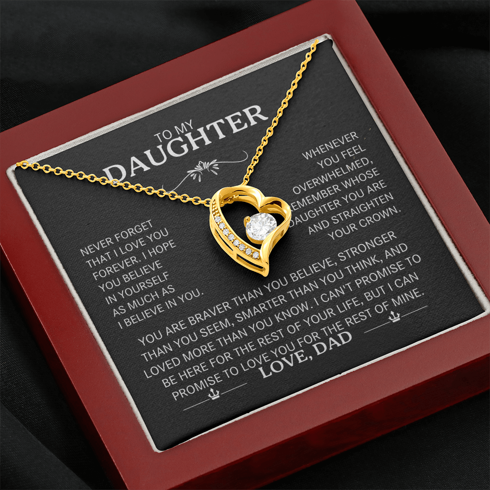 To My Daughter |  The "Straighten Your Crown | Forever Love Necklace