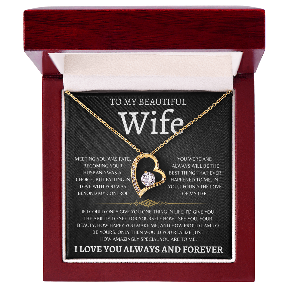 To My Beautiful Wife  | Forever Love Necklace