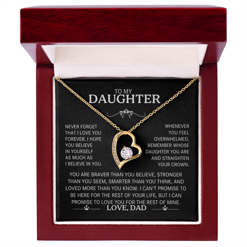 To My Daughter |  The "Straighten Your Crown | Forever Love Necklace