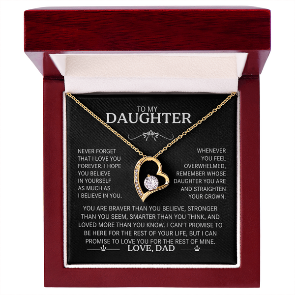 To My Daughter |  The "Straighten Your Crown | Forever Love Necklace