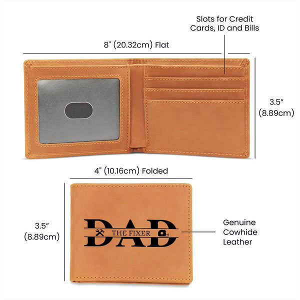 Dad The Fixer | Leather Wallet