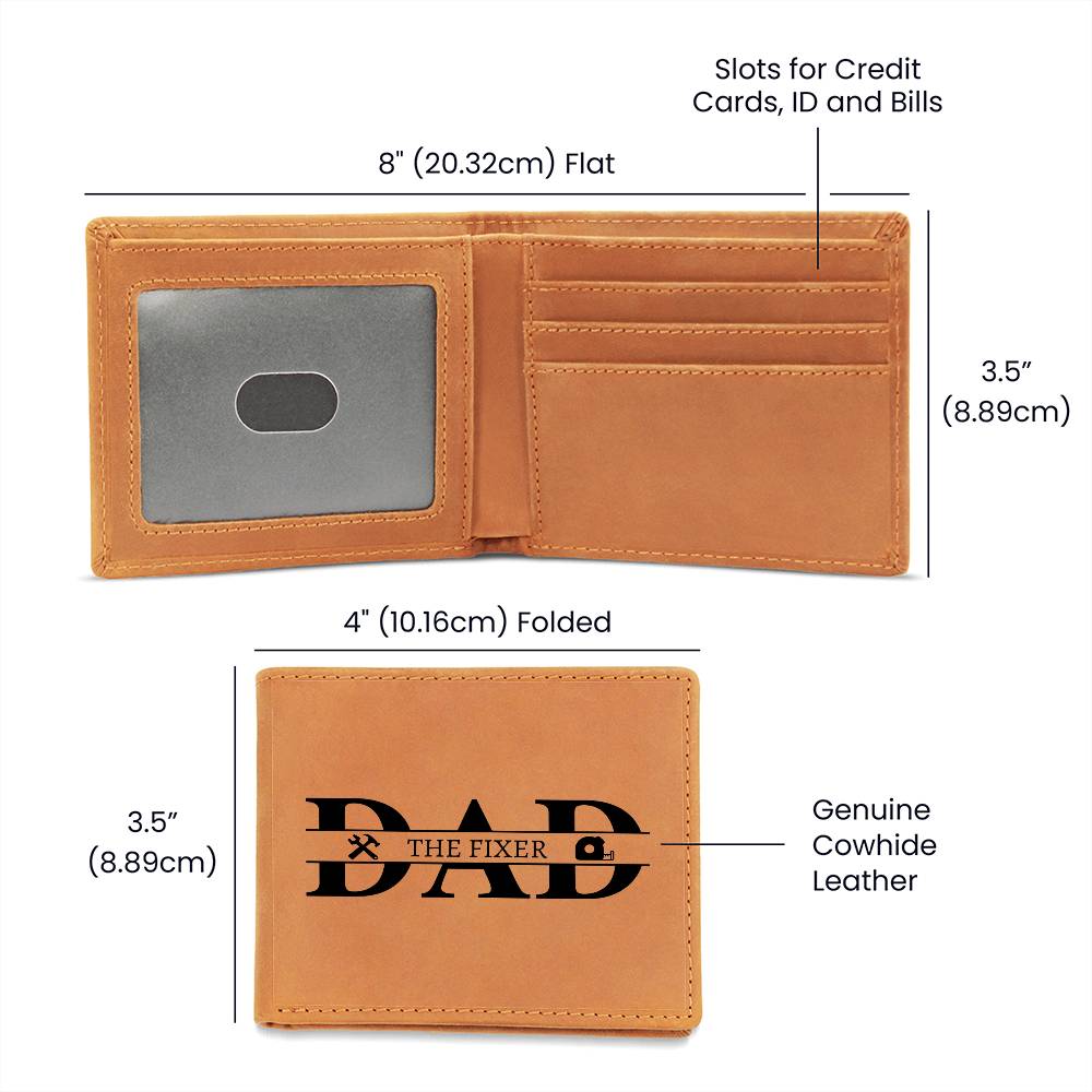 Dad The Fixer | Leather Wallet