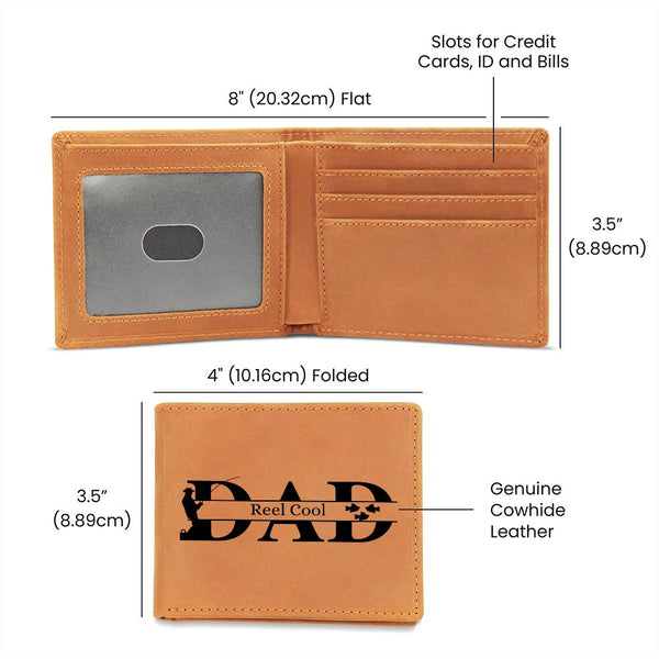 Reel Cool Leather Wallet 3 Fishes