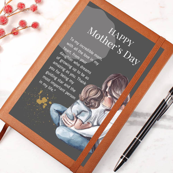 Graphic Leather Journal- From Your Daughter