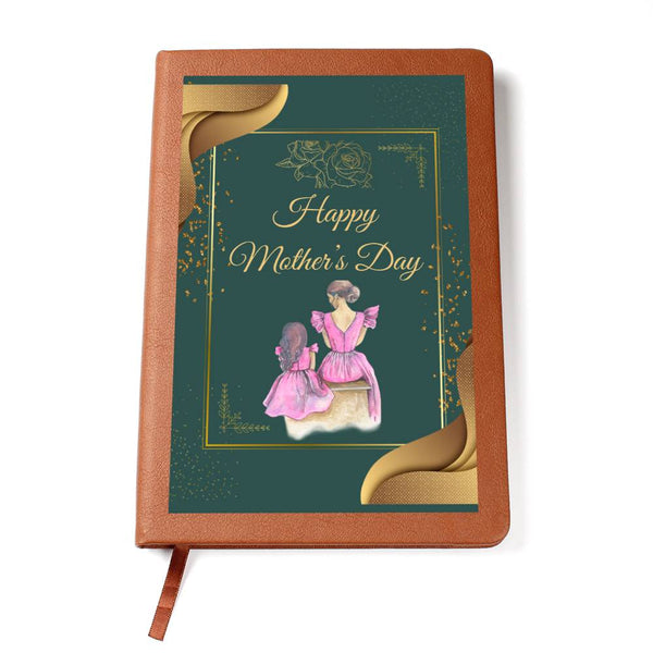 Graphic Leather Journal -Happy Mother's Day Mom