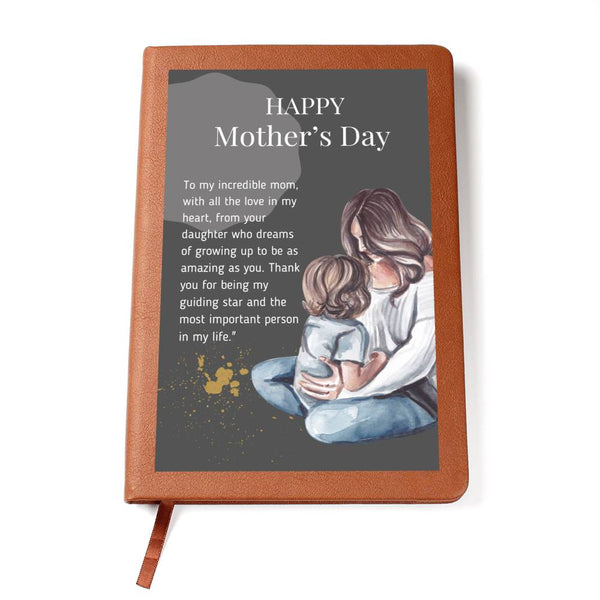 Graphic Leather Journal- From Your Daughter