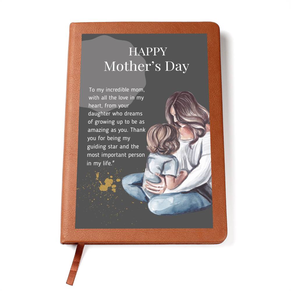 Graphic Leather Journal- From Your Daughter