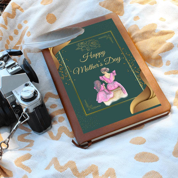 Graphic Leather Journal -Happy Mother's Day Mom