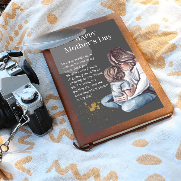 Graphic Leather Journal- From Your Daughter