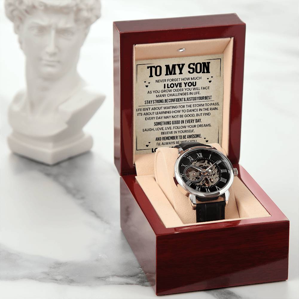 To My Son | Never Forget |Men's Watch