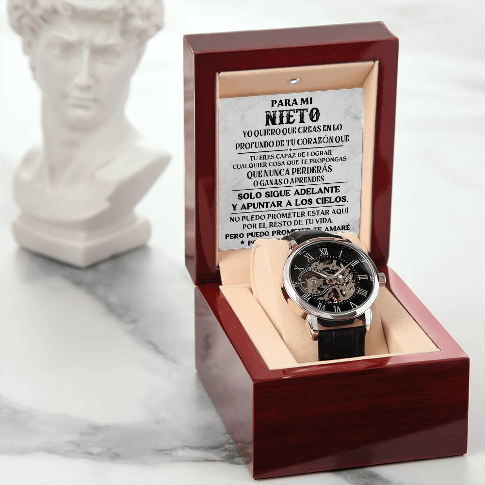 Para Mi Nieto | To My Grandson | Men's Openwork Watch