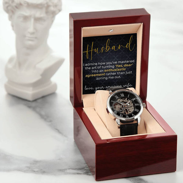 To My Husband | Men's Openwork Watch