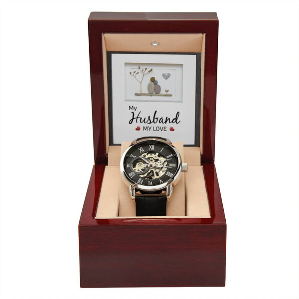For My Husband | My Love | Men's Openwork Watch