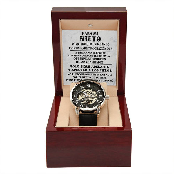 Para Mi Nieto | To My Grandson | Men's Openwork Watch