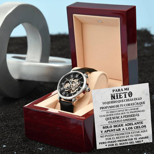 Para Mi Nieto | To My Grandson | Men's Openwork Watch