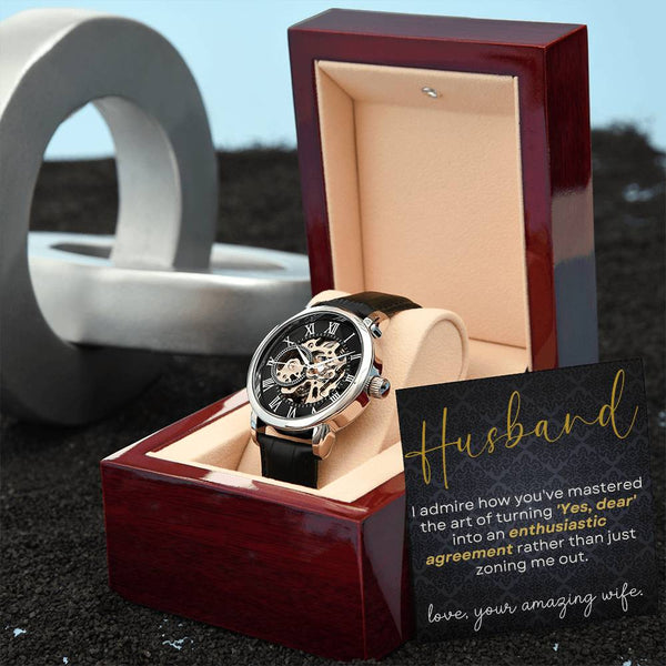 To My Husband | Men's Openwork Watch