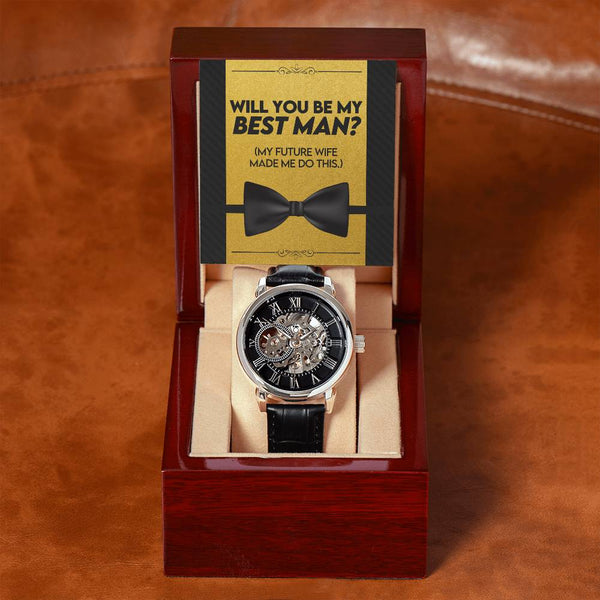 Will You Be My Best Man | Men's Openwork Watch