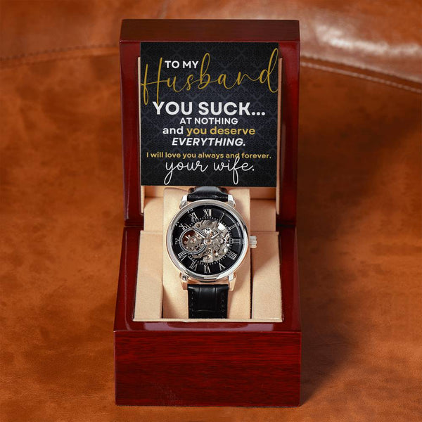To My Husband | Men's Openwork Watch