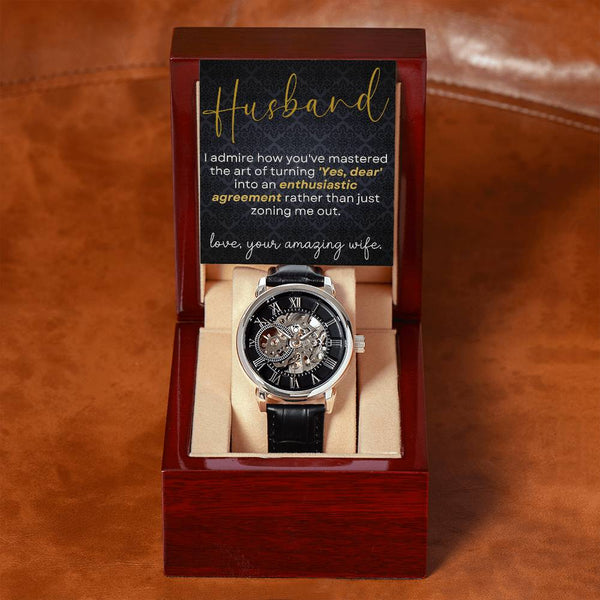 To My Husband | Men's Openwork Watch