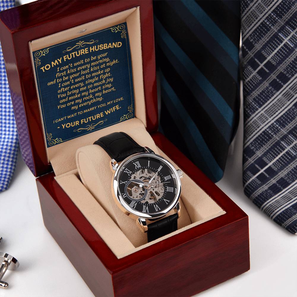 To My Future Husband | Men's Openwork Watch