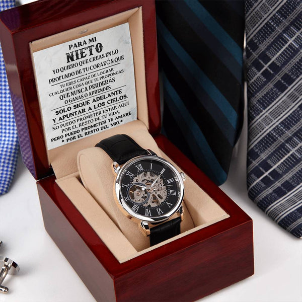 Para Mi Nieto | To My Grandson | Men's Openwork Watch