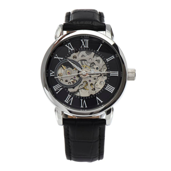 To Dad | A Son First Hero | Men's Openwork Watch