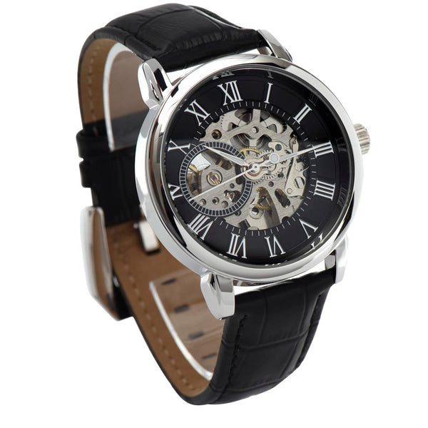 To Dad | A Son First Hero | Men's Openwork Watch