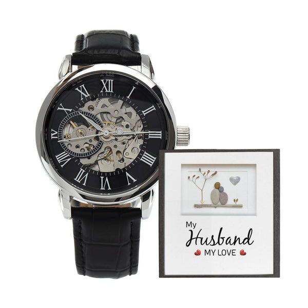 For My Husband | My Love | Men's Openwork Watch