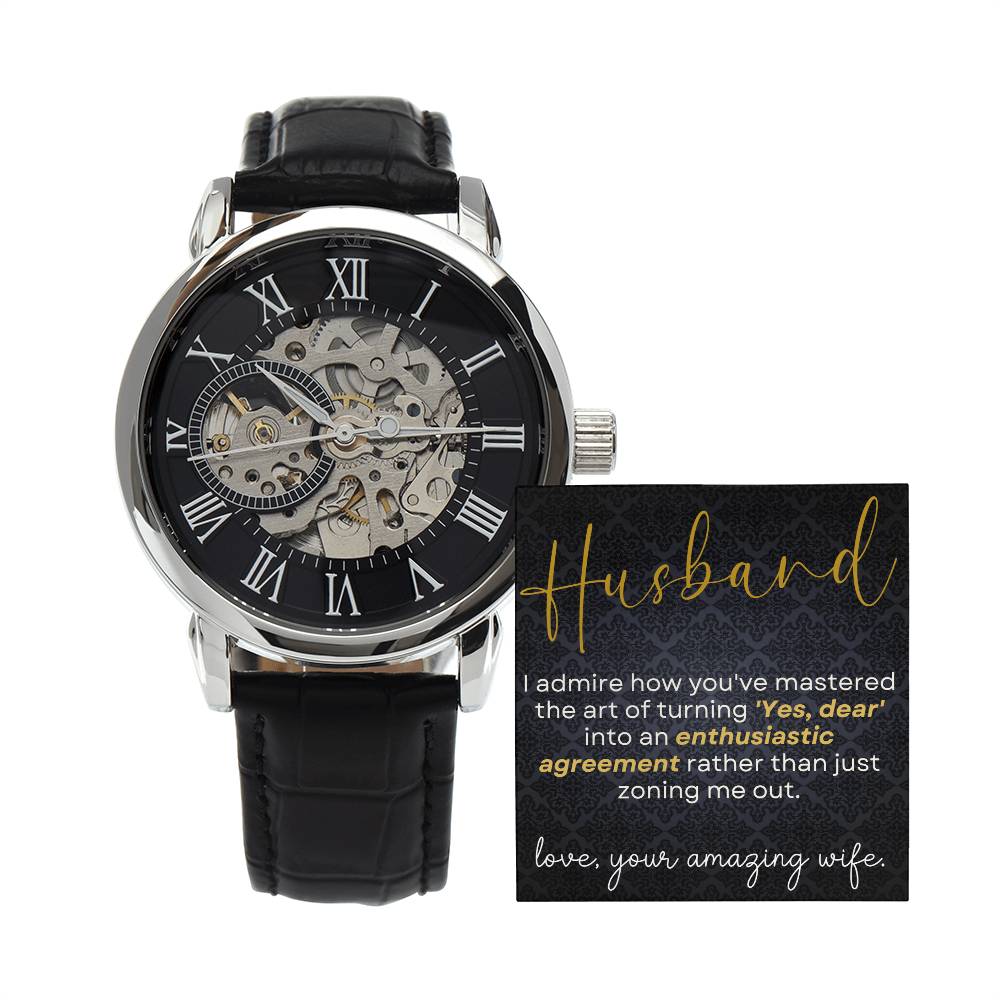 To My Husband | Men's Openwork Watch
