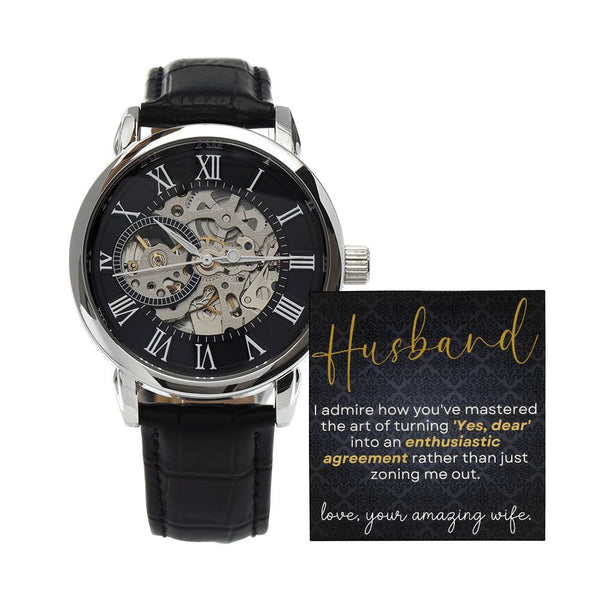 To My Husband | Men's Openwork Watch